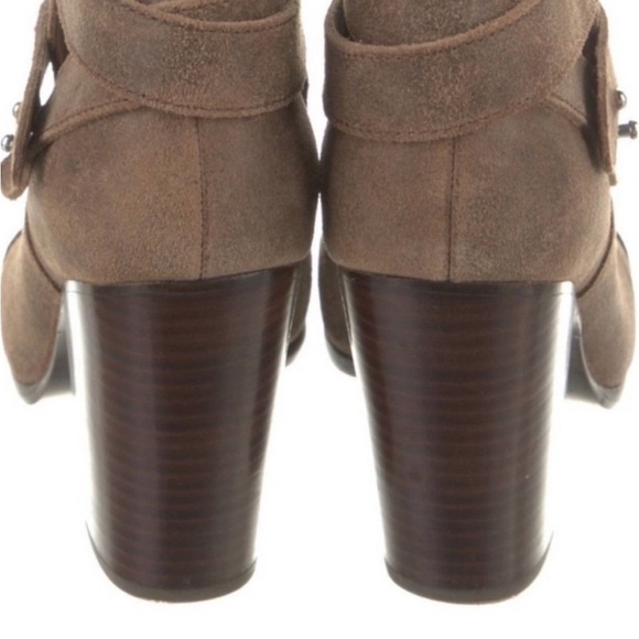 RAG & BONE Brown Suede Harrow Moto Ankle Bootie - Picture 6 of 8